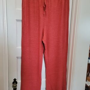 Lucky Brand Insanely Soft Sweater/knit pants- tomato red XXL